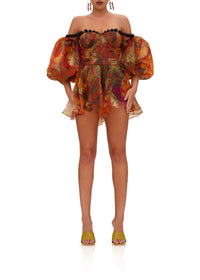 Blouse Omma à manches bouffantes - Kola Print