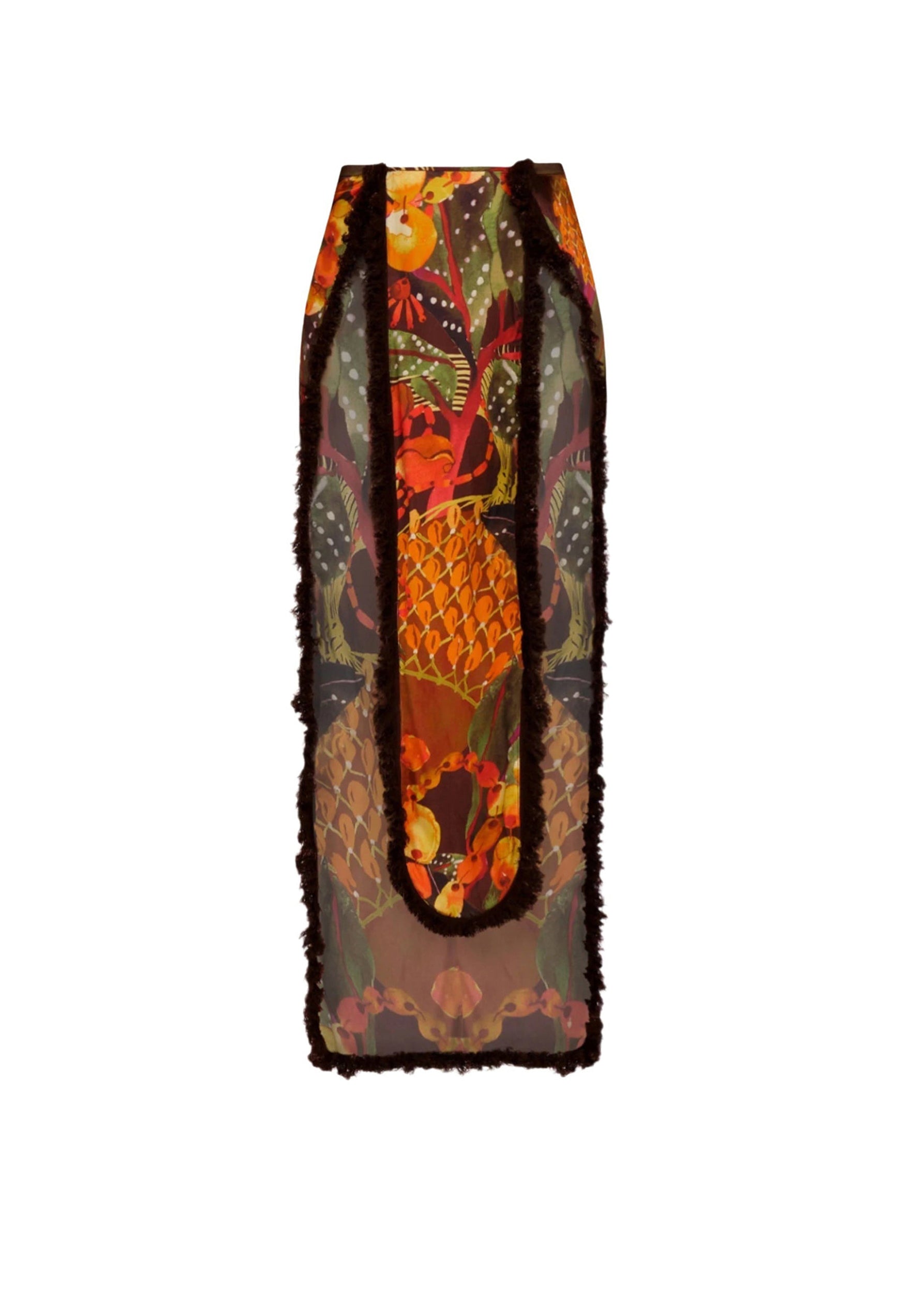 Omma long skirt with slit - Kola Print