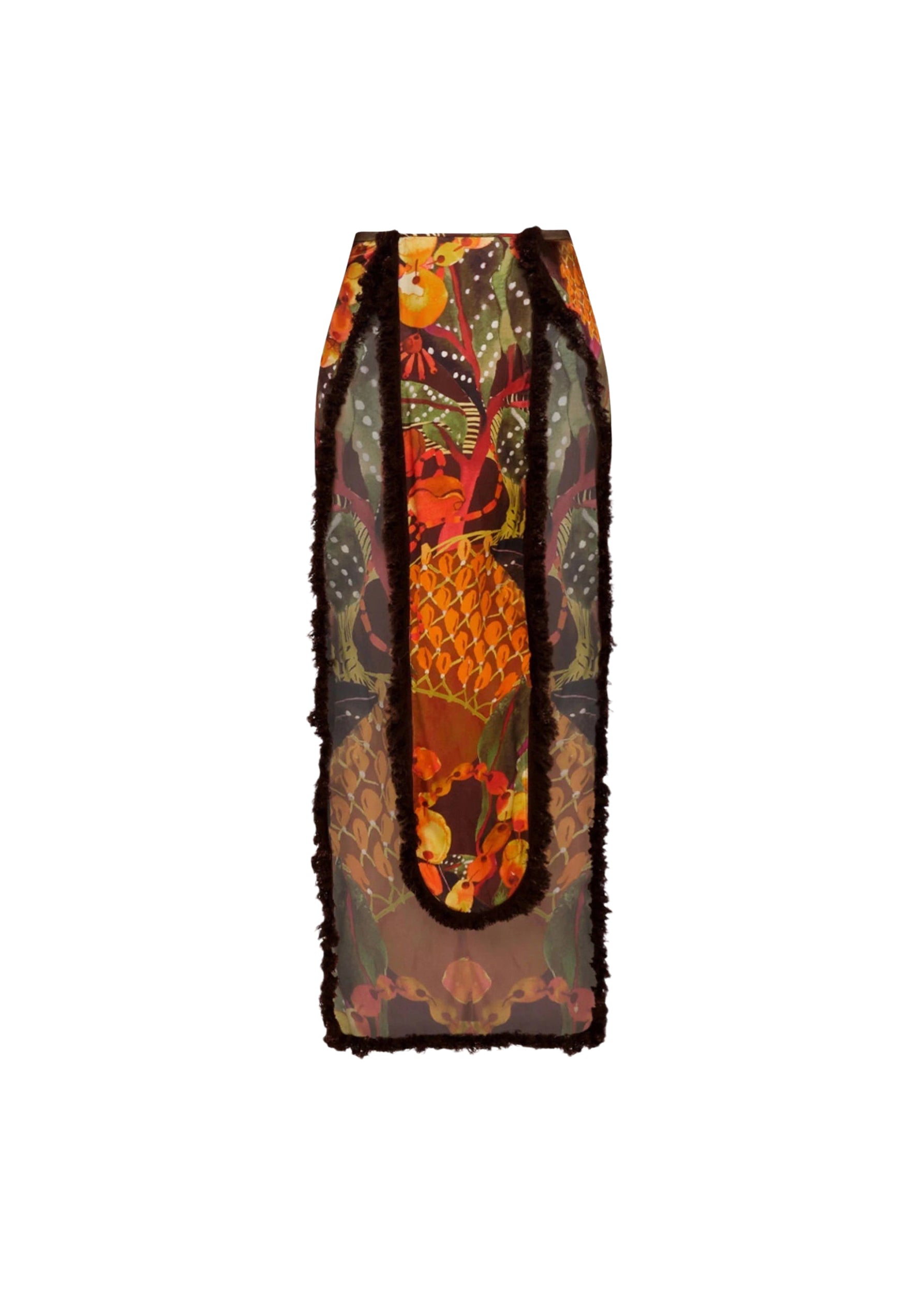 Omma long skirt with slit - Kola Print