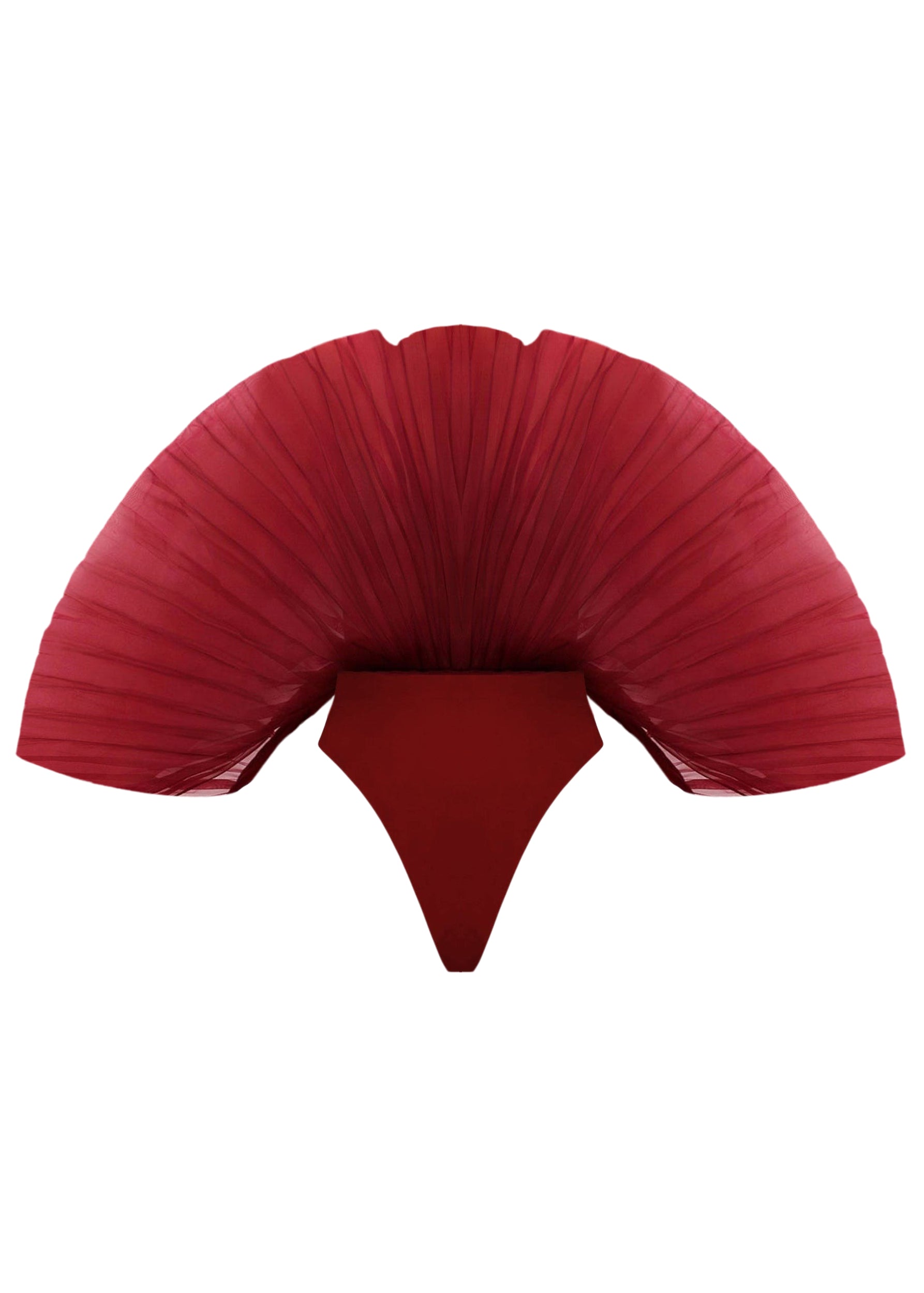 Sombra sculptural draped bodysuit - Wine