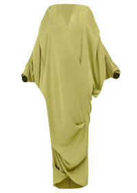 Tibara long-sleeved caftan dress - Lime