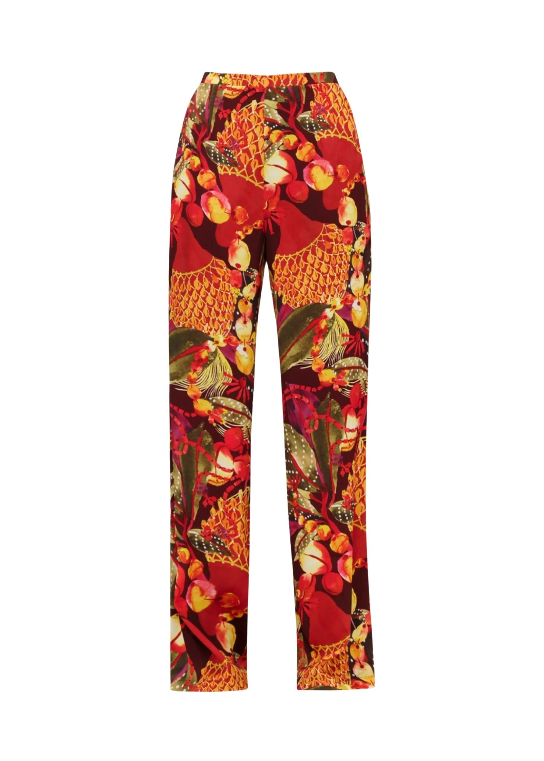 Pantalon droit Uchi à pinces - Kola Print