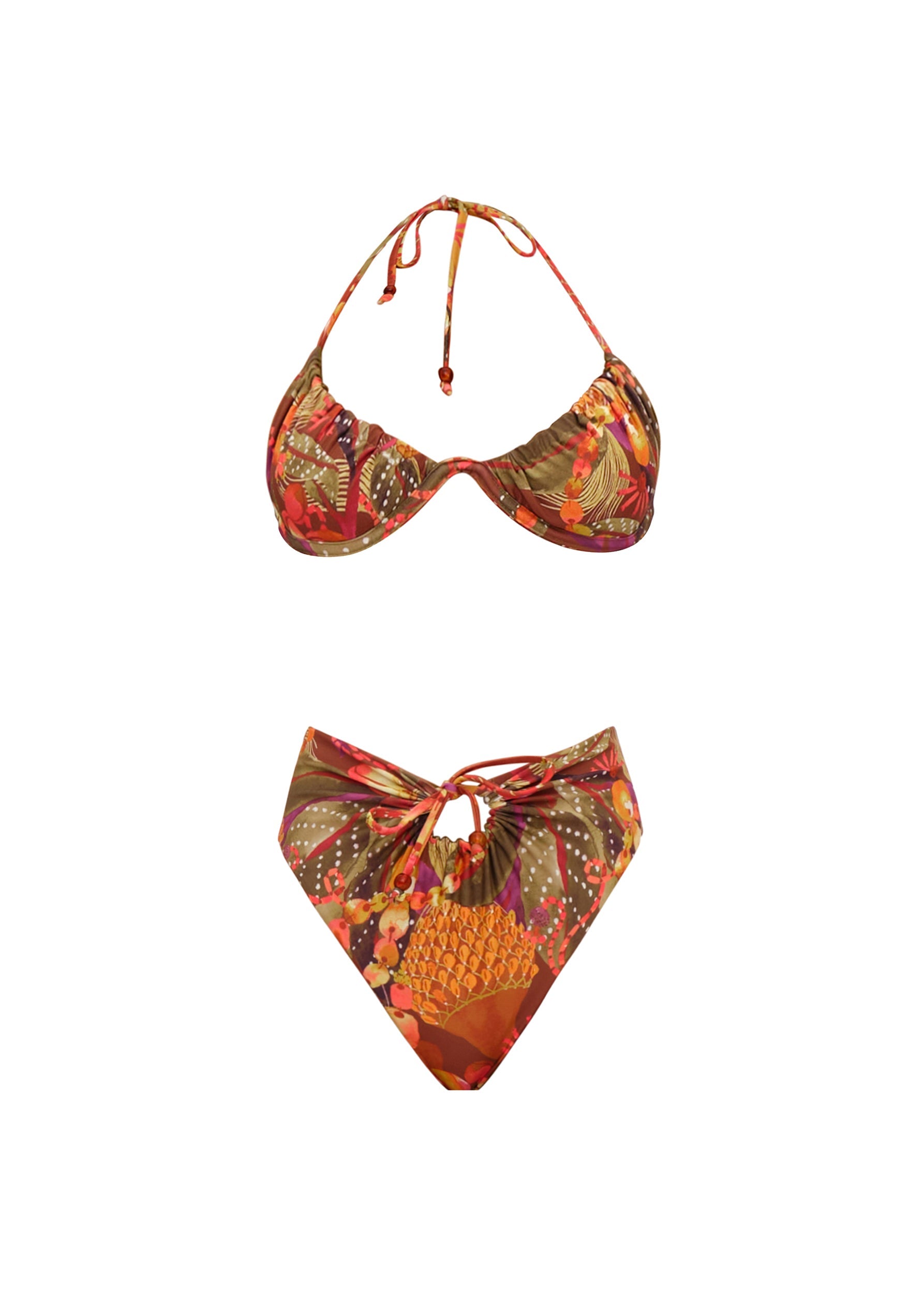 Uwa reversible printed bikini bottoms - Kola Print