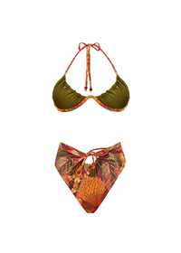 Reversible printed Uwa bikini bottoms - Kola Print