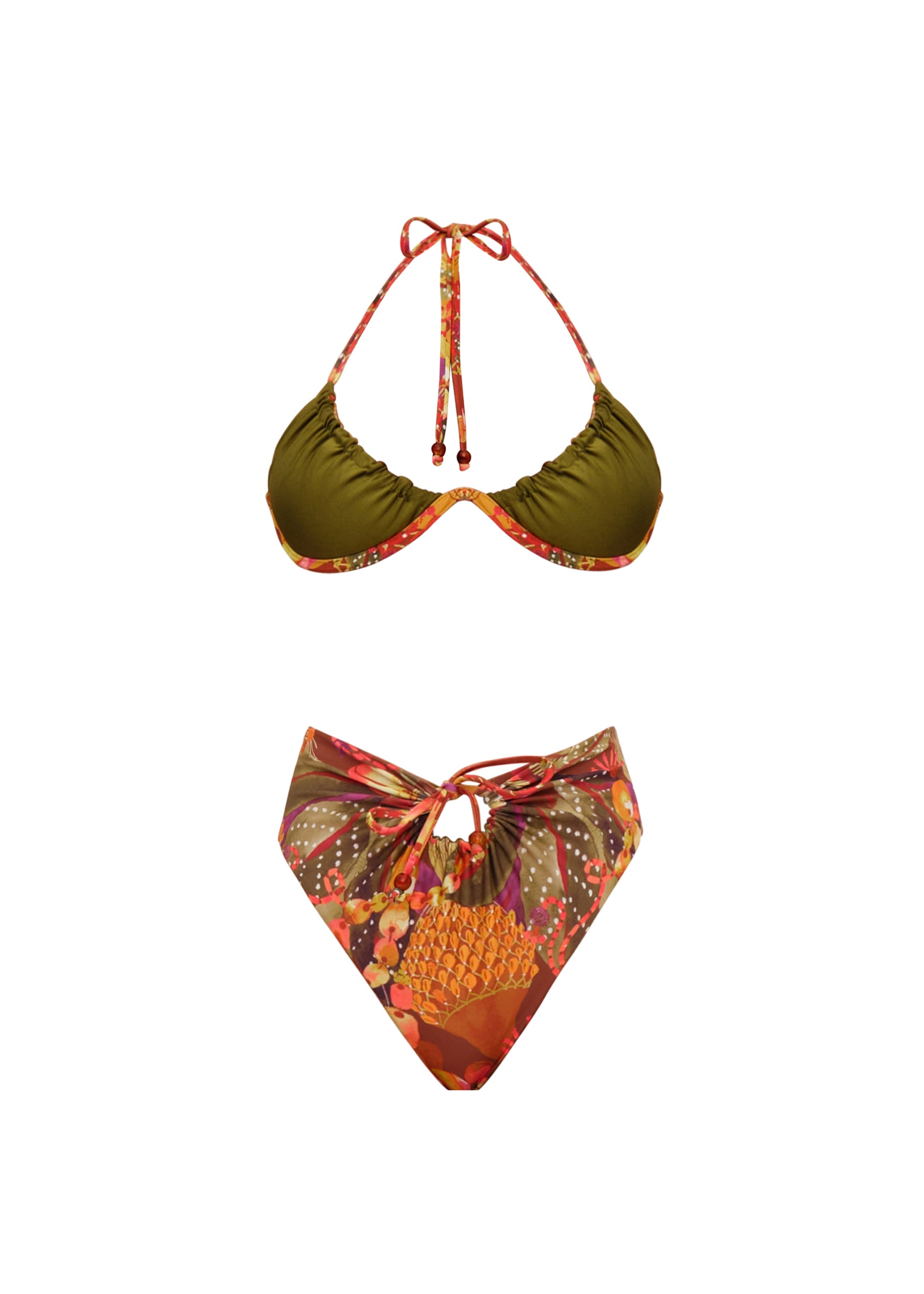 Reversible printed Uwa bikini bottoms - Kola Print