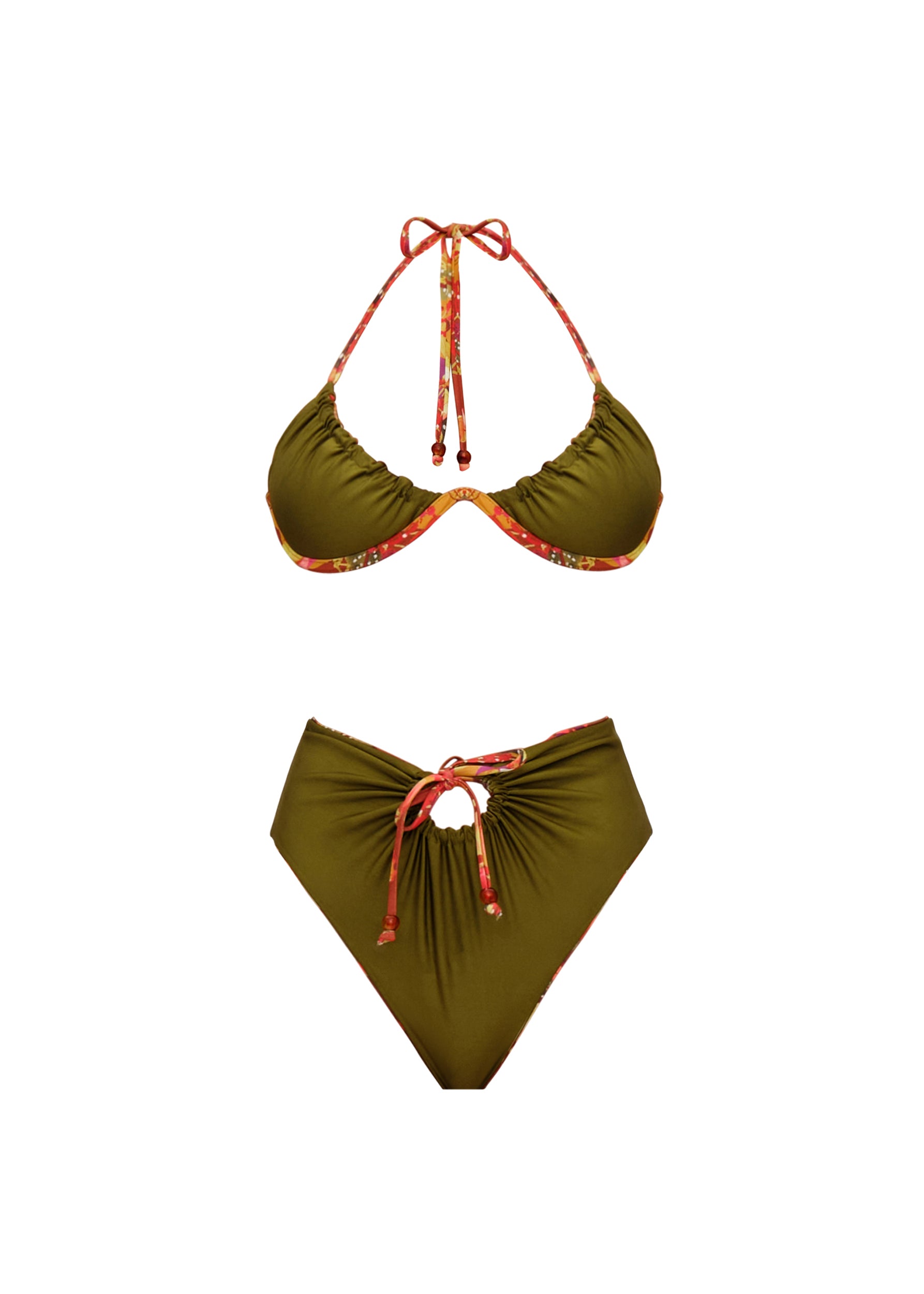 Reversible printed Uwa bikini bottoms - Kola Print
