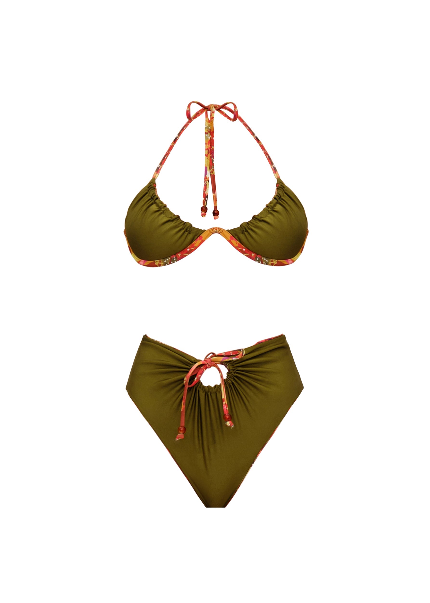 Uwa reversible printed bikini bottoms - Kola Print