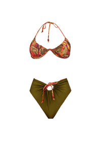Reversible printed Uwa bikini bottoms - Kola Print