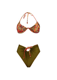 Uwa reversible printed bikini bottoms - Kola Print