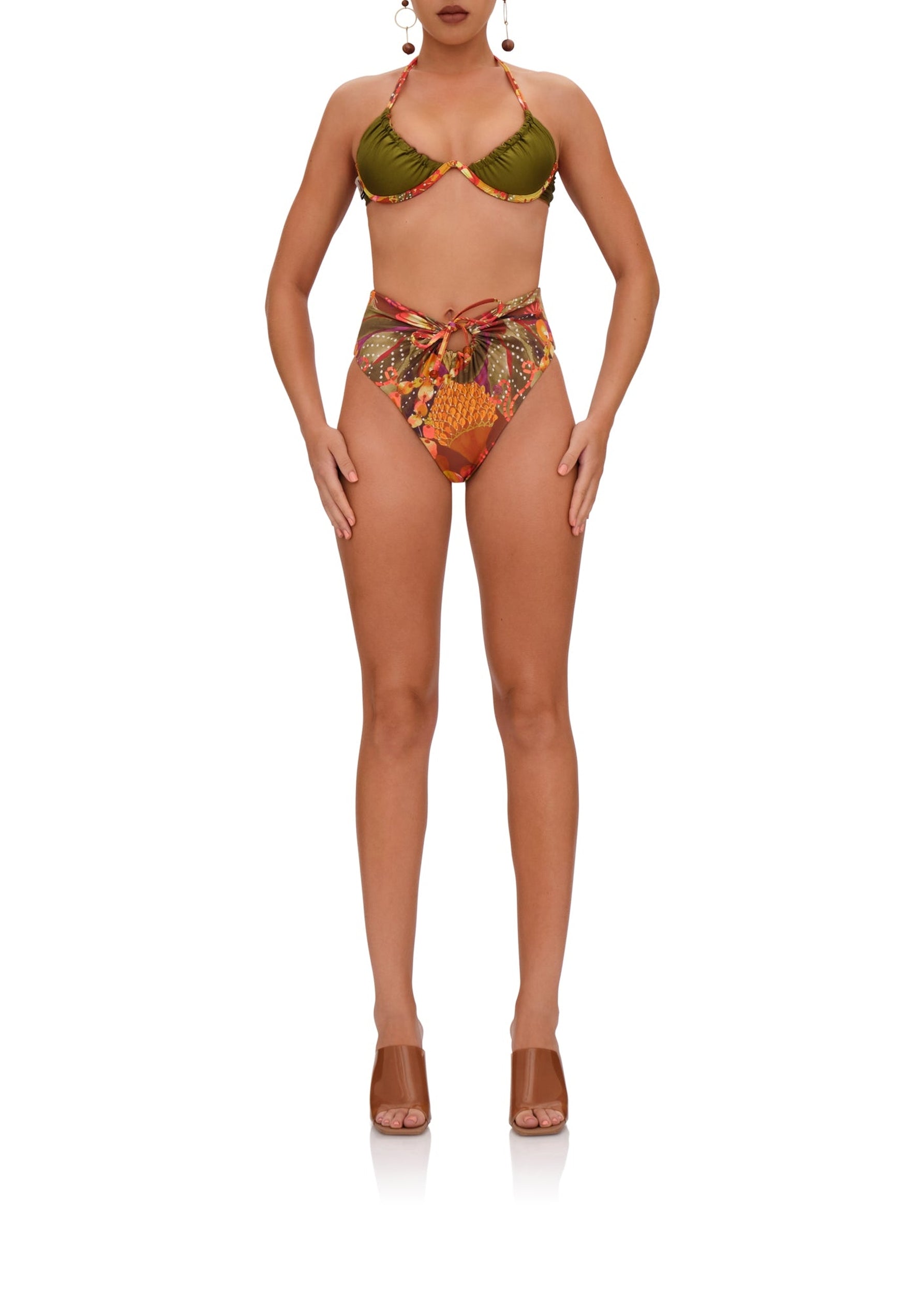 Reversible printed Uwa bikini bottoms - Kola Print