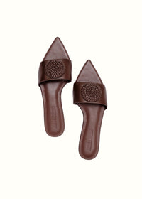Mules Voca en cuir - Dark Brown