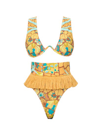 Lasa fringed bikini bottoms - Ilia Print