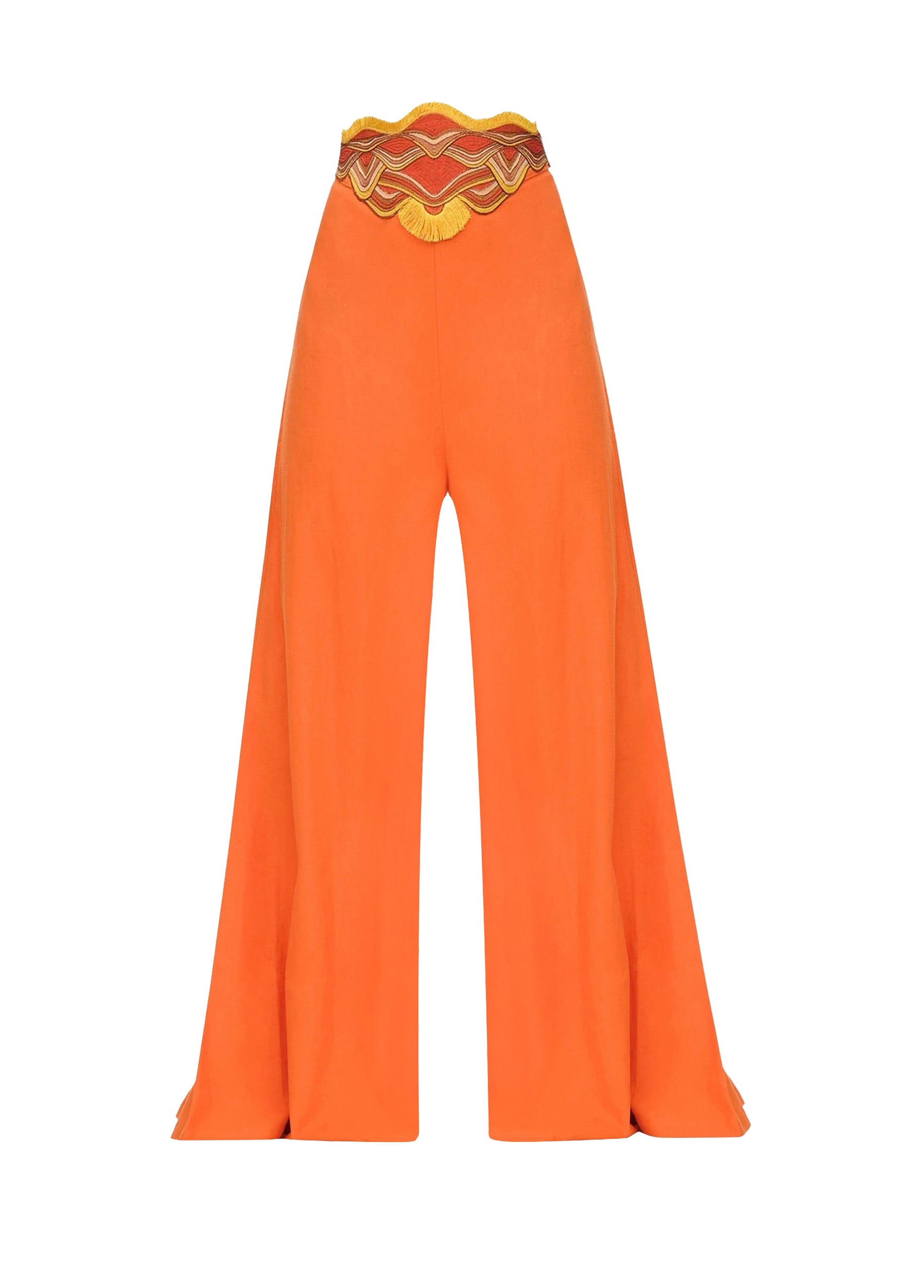 Ilo flared trousers in linen blend - Clay