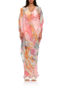 Robe caftan Sayo à manches courtes - Zuli Print