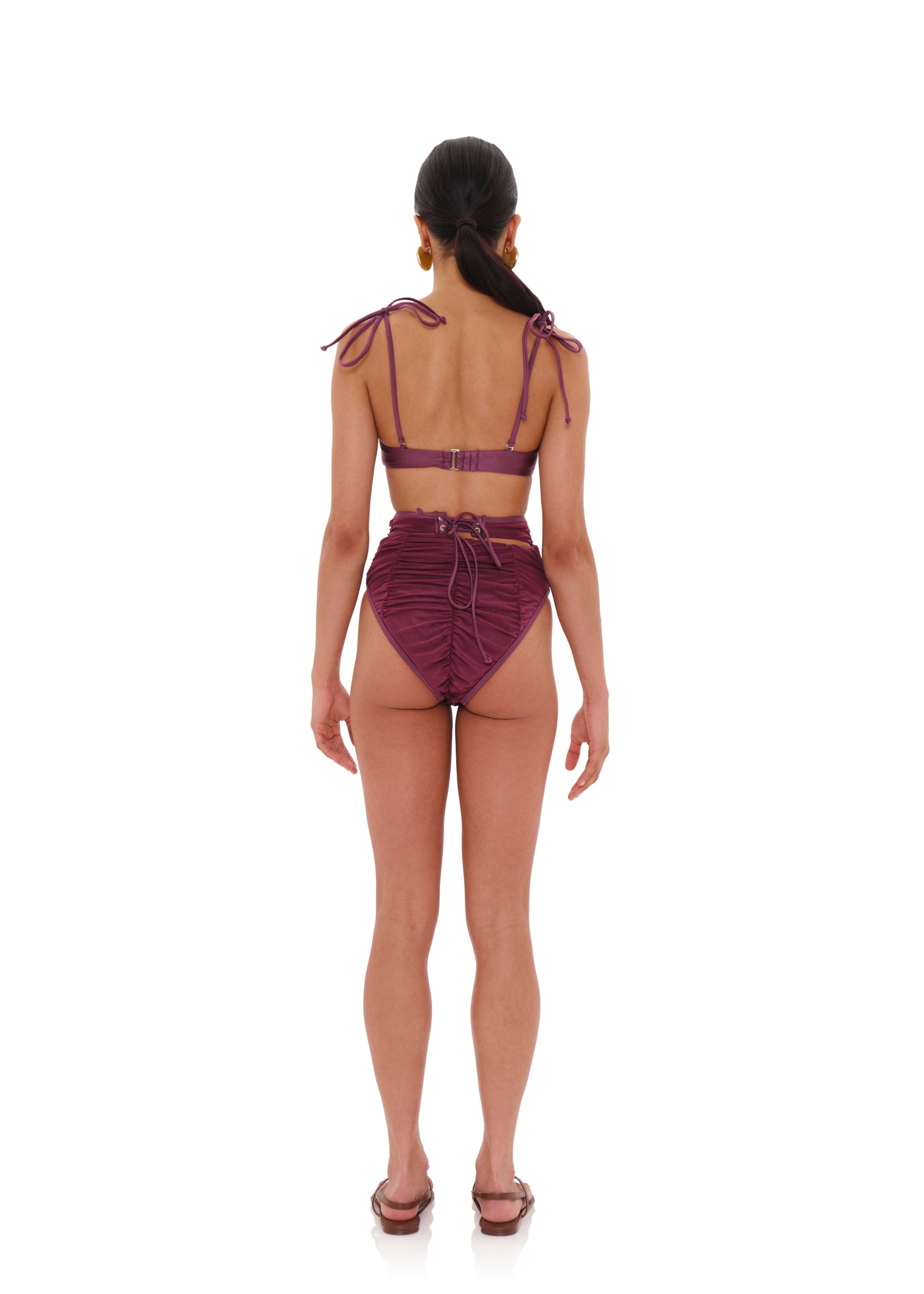 Capa Ruched Bikini Briefs - Amethyst