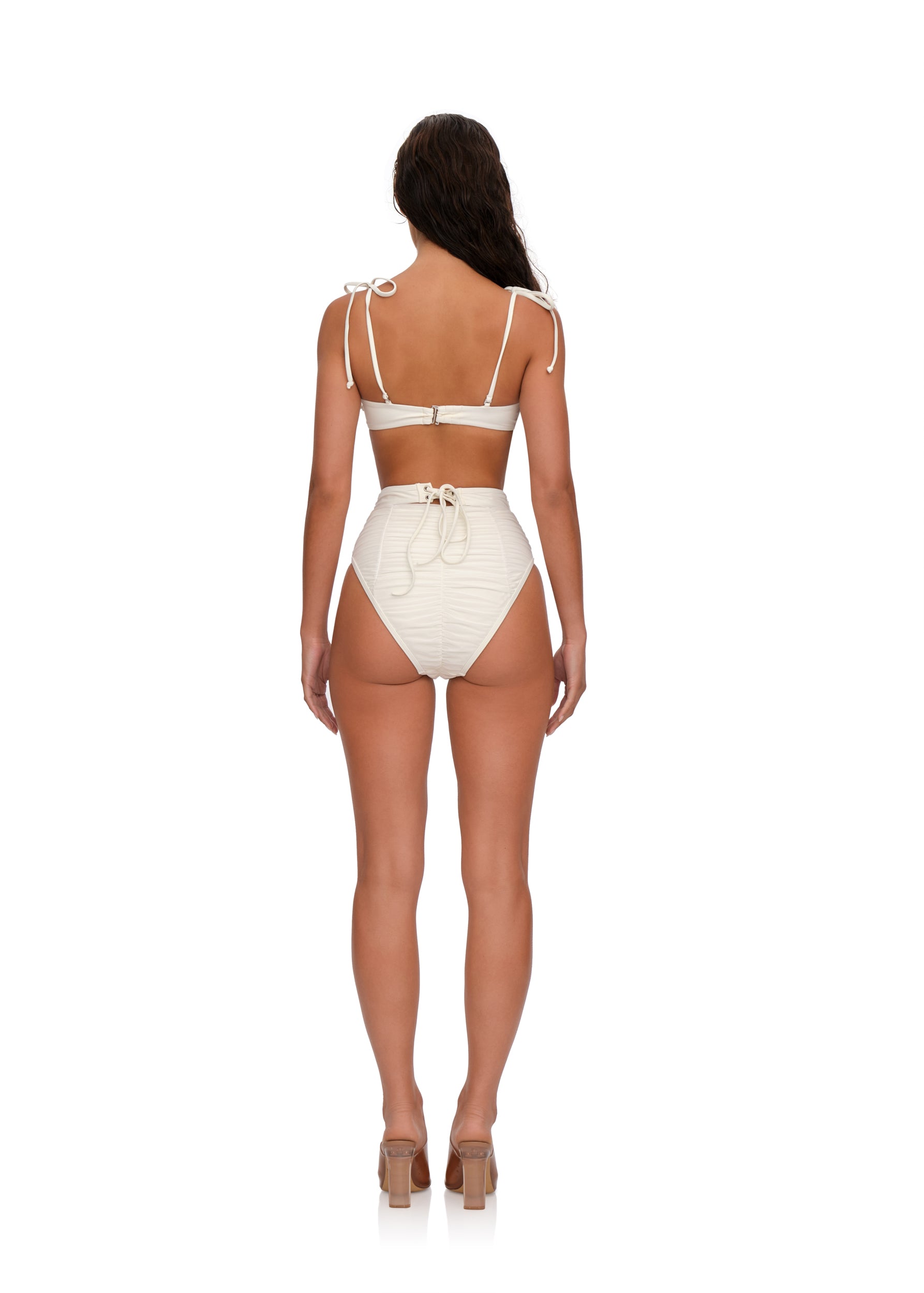 Capa Ruched Bikini Briefs - Limestone