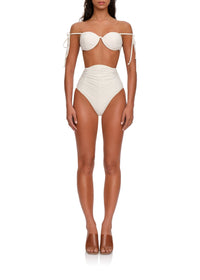 Capa Ruched Bikini Briefs - Limestone