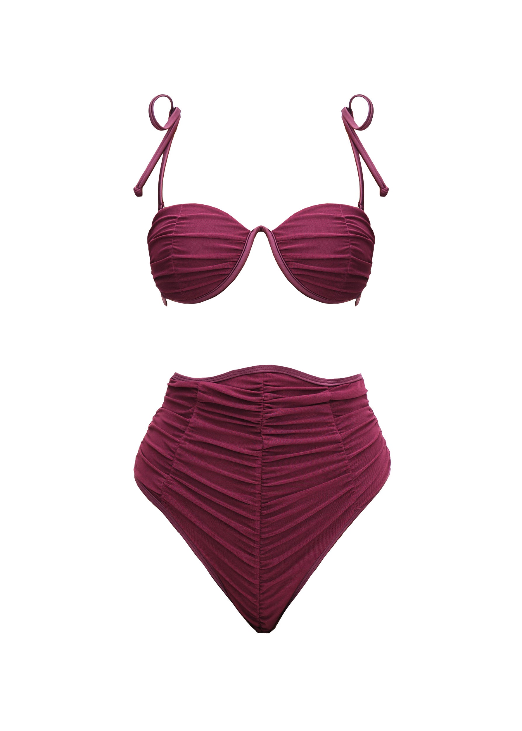 Capa balconnet bikini top with removable straps - Amethyst