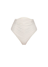 Capa Ruched Mesh Bikini Brief - Limestone