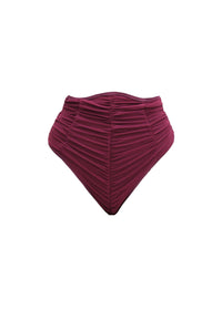 Capa mesh gathered bikini bottoms - Amethyst