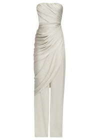 Envo draped bustier jumpsuit - Arctic Blue