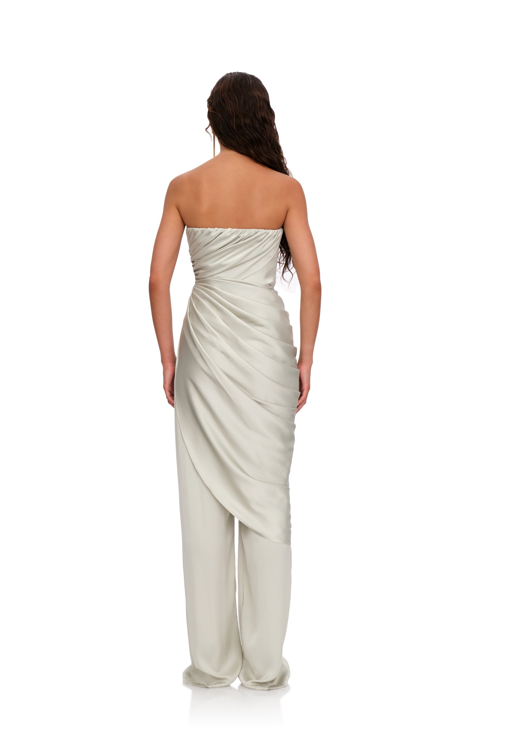 Envo draped bustier jumpsuit - Blue