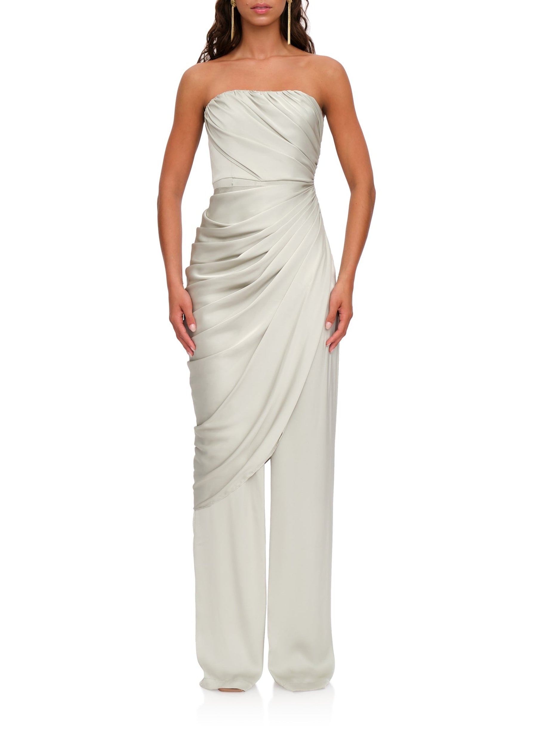 Envo draped bustier jumpsuit - Blue