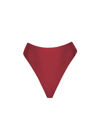 Liva high waist bikini bottoms - Wine