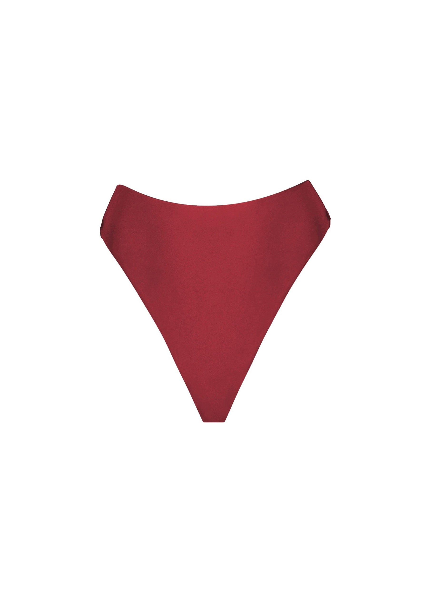 Liva high waist bikini bottoms - Wine