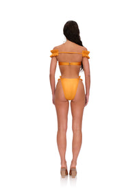 Mulan ruffle bikini top - Sunset Gold