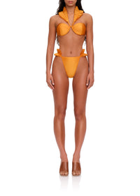 Mulan ruffle bikini top - Sunset Gold