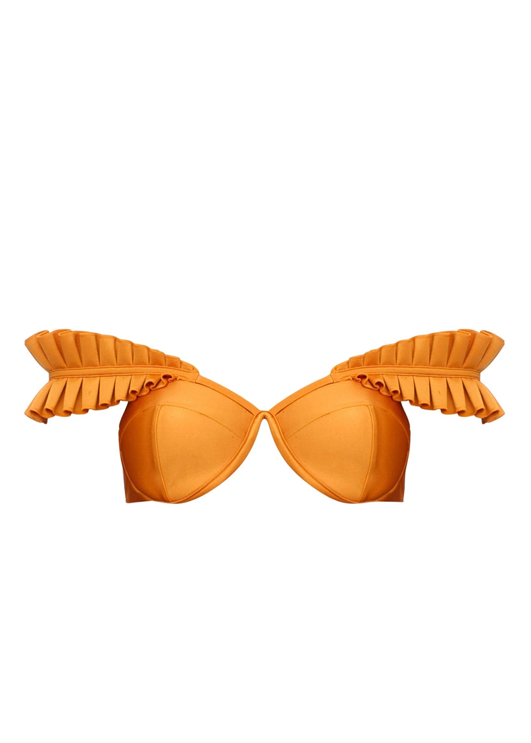 Mulan ruffle bikini top - Sunset Gold