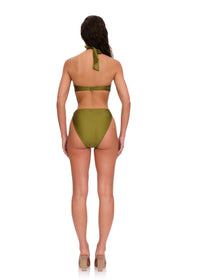 Nayo one-piece swimming costume with cut-outs - Emerald