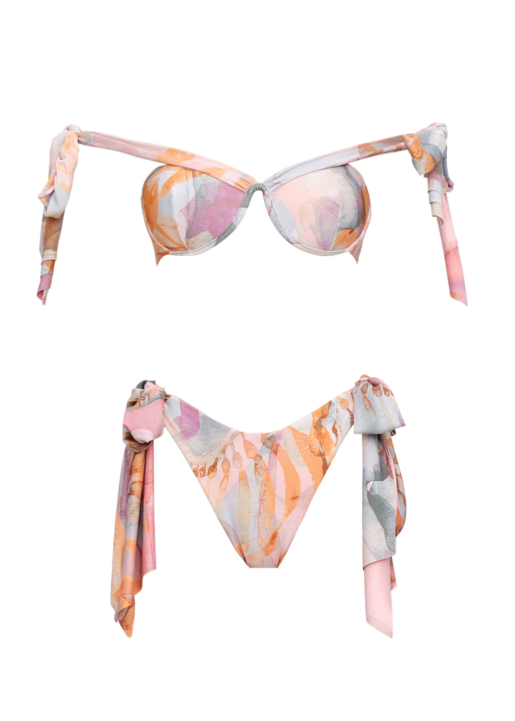 Neeya Adjustable Straps Bikini Top - Zuli Print