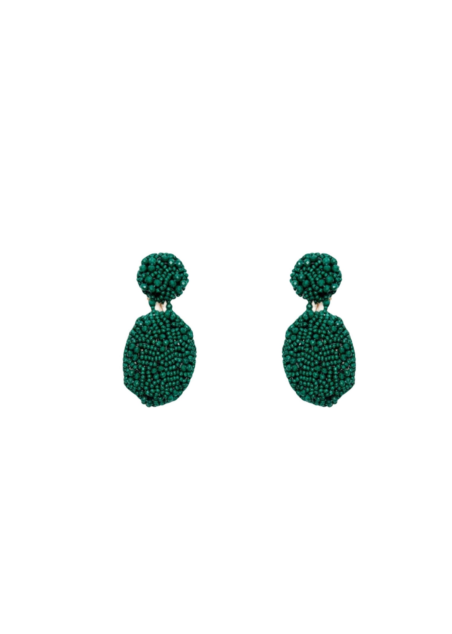 Boucles d'oreilles Odi en perles - Green