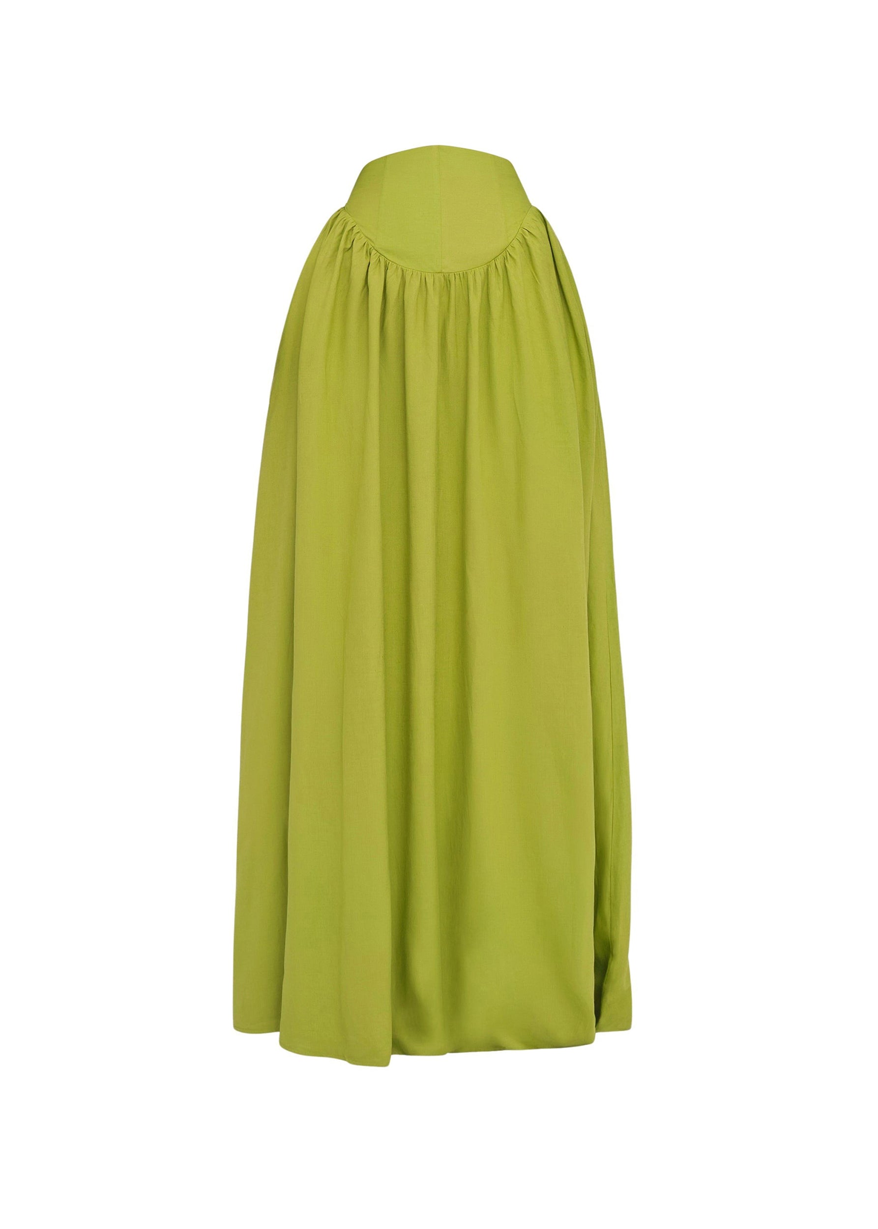 Pado long skirt with corseted waist - Lime