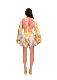 Pana long-sleeved flared jumpsuit - Zuli Print