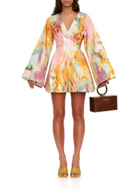 Pana long-sleeved flared jumpsuit - Zuli Print