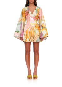 Pana long-sleeved flared jumpsuit - Zuli Print