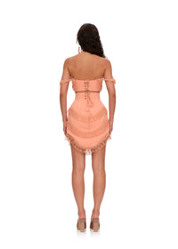 Top court à bretelles en dentelle - Peach