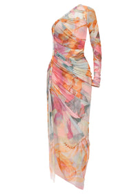 Robe longue Zuli asymétrique et drapée - Zuli Print