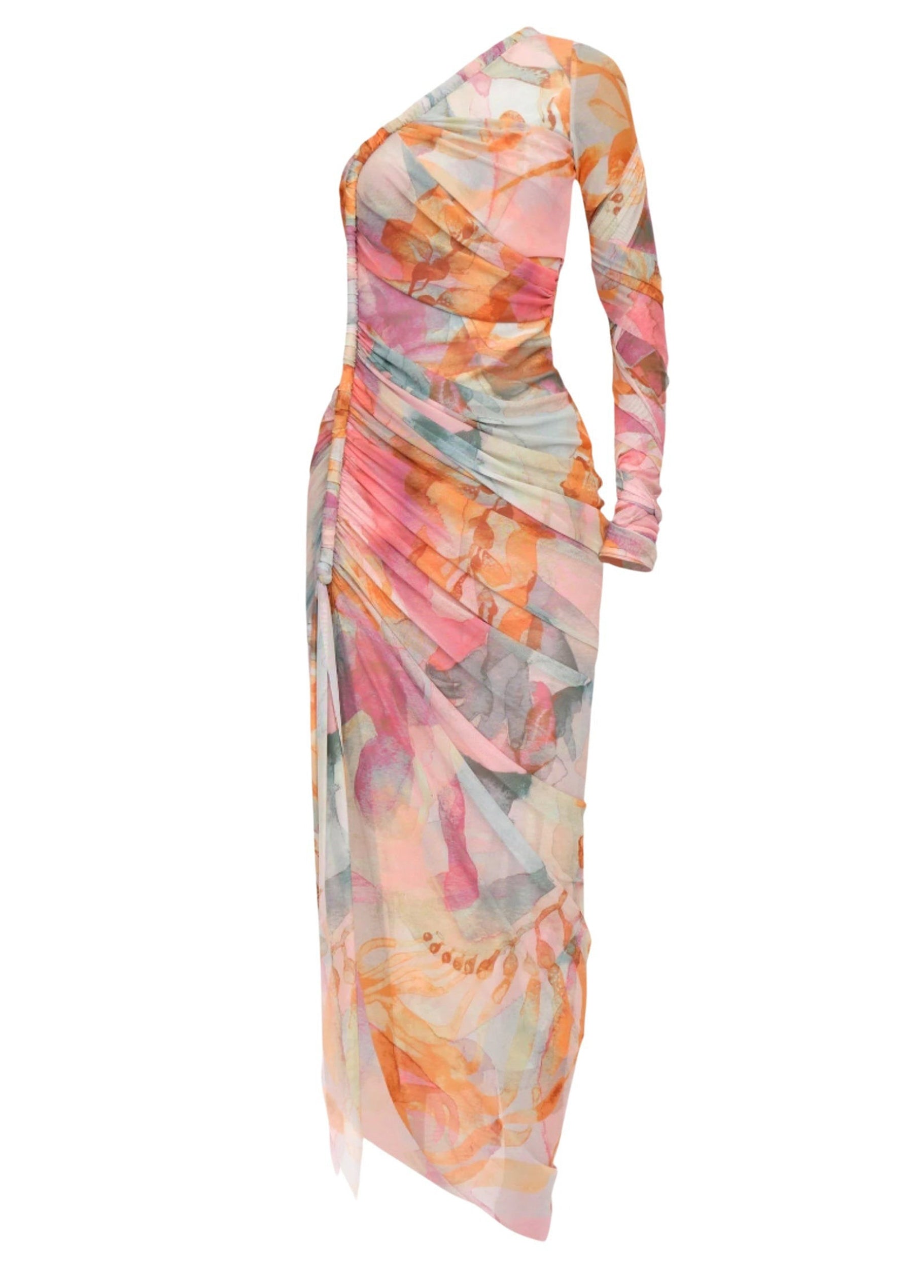 Robe longue Zuli asymétrique et drapée - Zuli Print