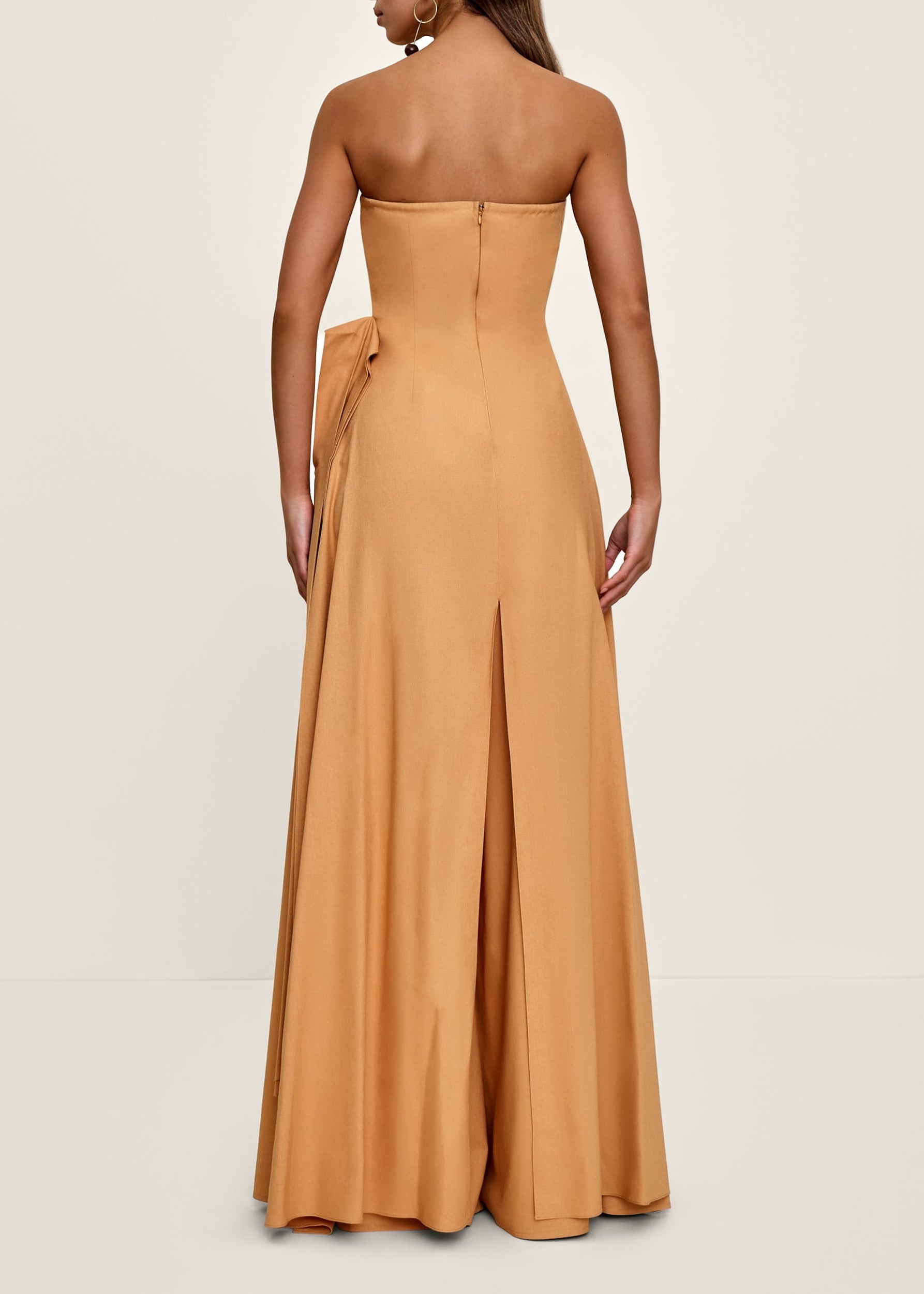 Fora asymmetric tunic in linen blend - Mustard