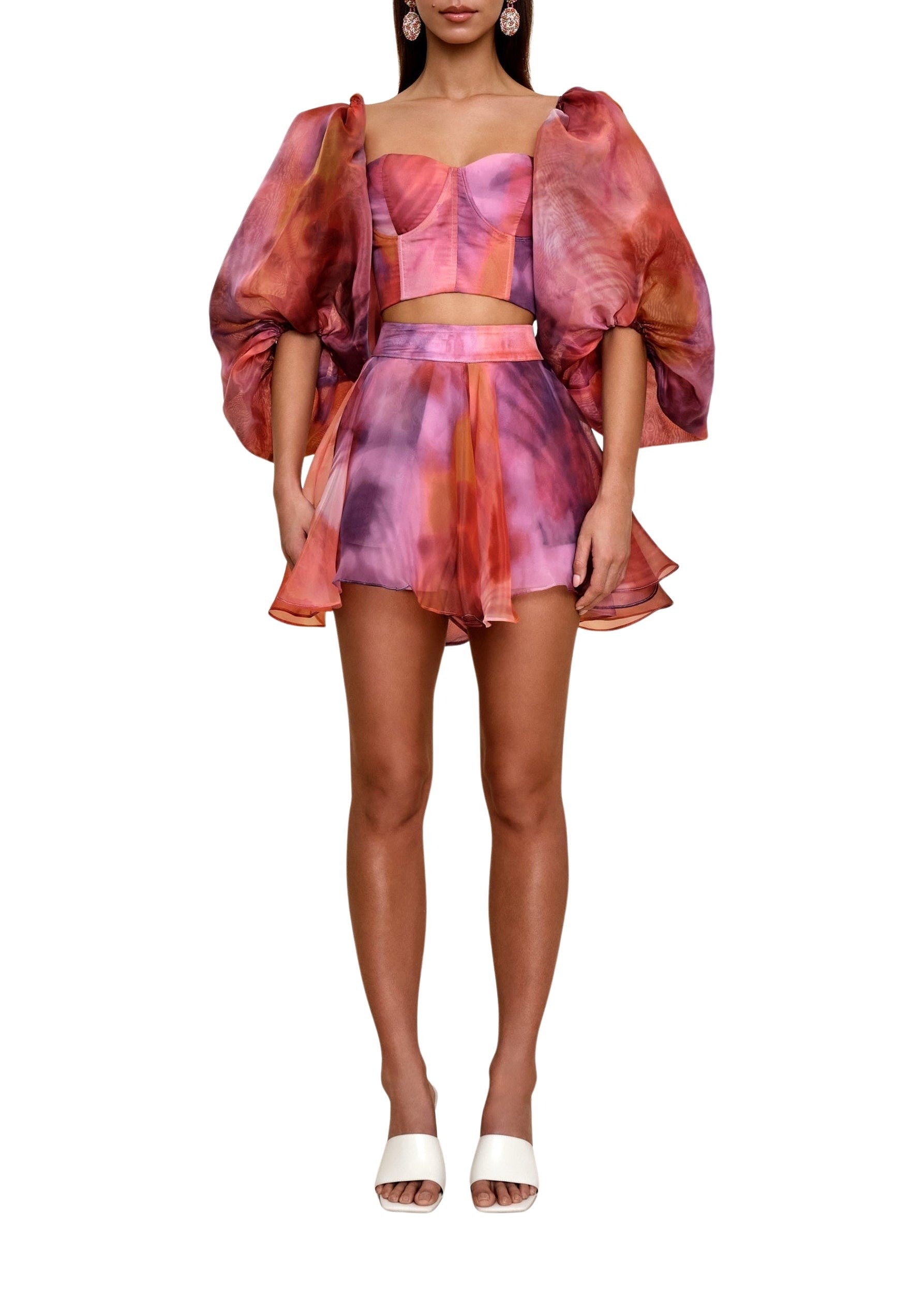 Kokos printed flared shorts - Dandi Print