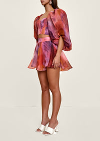 Kokos printed flared shorts - Dandi Print