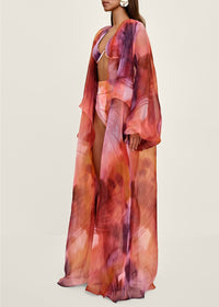 Nali printed long caftan dress - Dandi Print