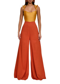 Nata flared trousers - Red Coral