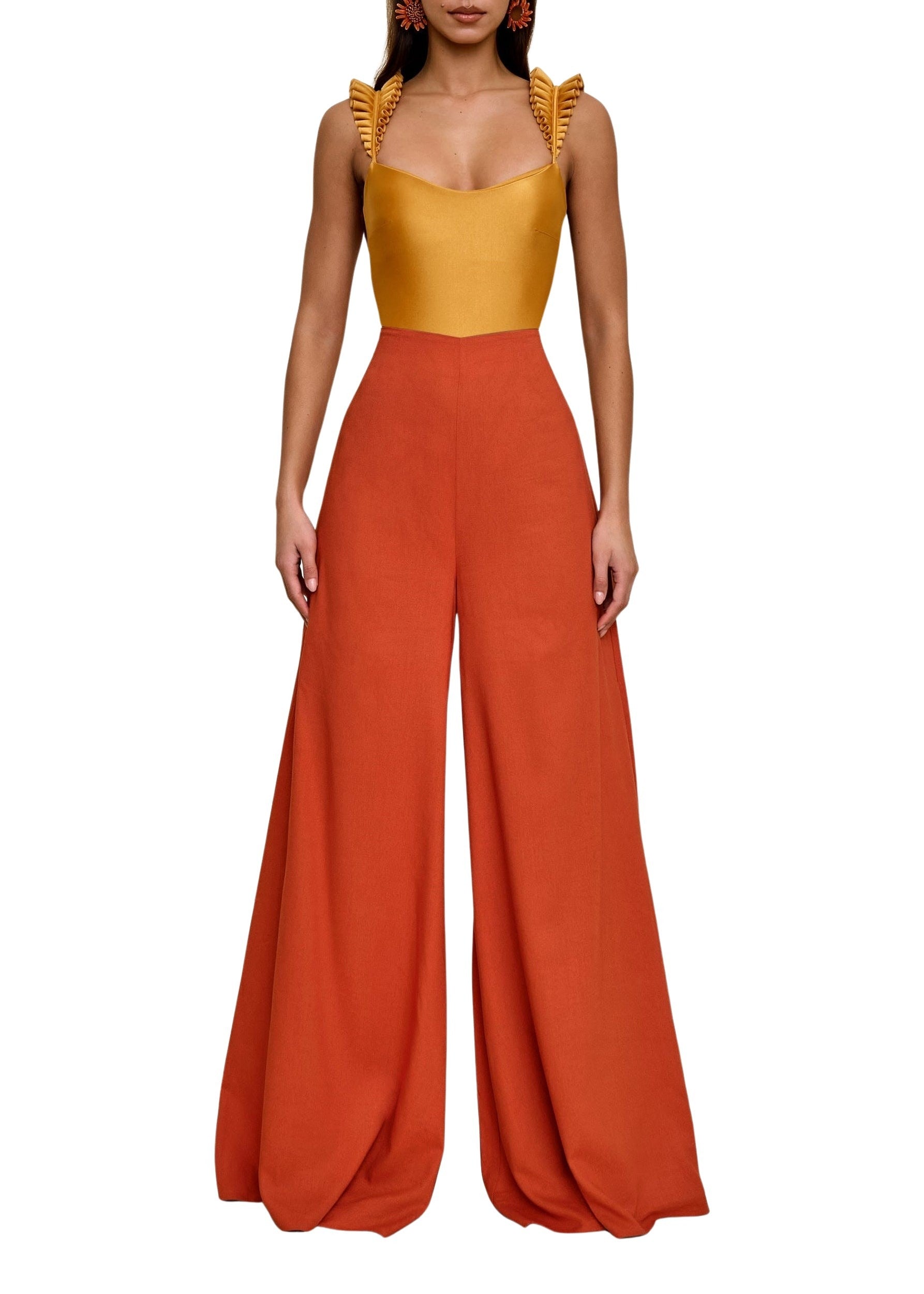 Nata flared trousers - Red Coral