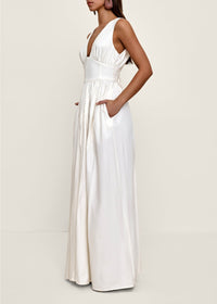 Rexi fitted maxi dress - Limestone