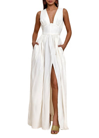 Rexi fitted maxi dress - Limestone